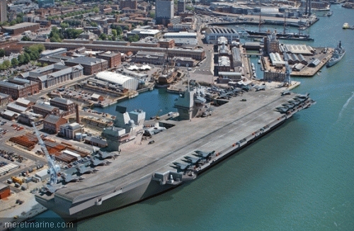 Futuro HMS Rainha Elizabeth em Portsmouth (©: ACA)