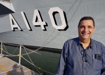 Editor Luiz Padilha na HMNB Devonport - UK