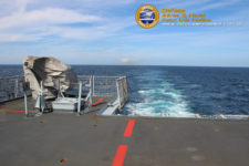 Esteira do navio a 15 nós