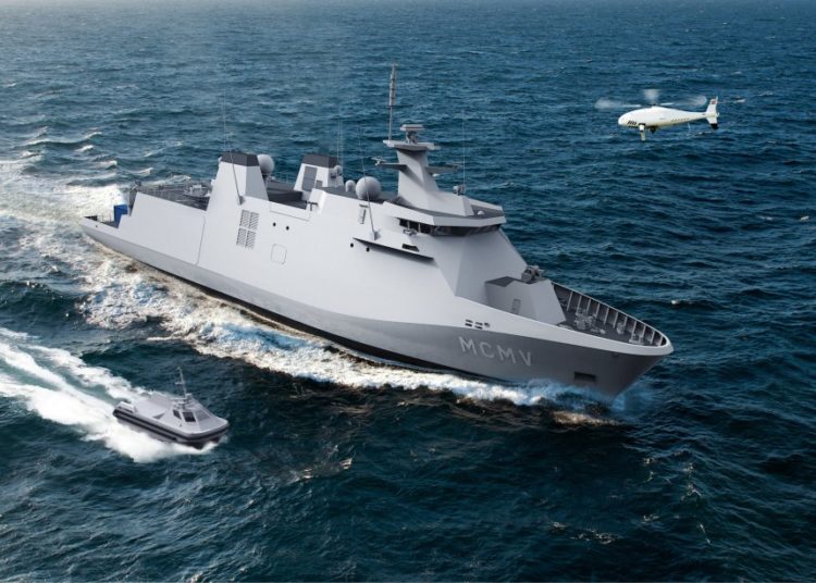 Uma ilustração do protótipo do navio-mãe proposto pelo Imtech Belgium - Damen (Fonte: Damen Schelde)