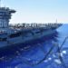 Porta-aviões norte-americano USS Nimitz é reabastecido no Mar do Sul da China
07/07/2020 Marinha dos Estados Unidos/Christopher Bosch/REUTERS