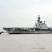O ex-INS Viraat foi rebocado para o estaleiro de demolição de navios Alang, em Gujarat, do estaleiro em Mumbai no sábado. (Pratik Chorge / HT)
