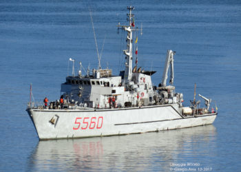 Caça minas da Marinha Italiana equipado com o Sonar 2093 da Thales