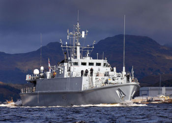 Caça Minas da classe Sandown - HMS Pembroke. Foto: Tam McDonald