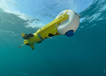 Le K-STER d'Eca Robotics dédié à la destruction des mines en navigation sour marine le 18 septembre 2016