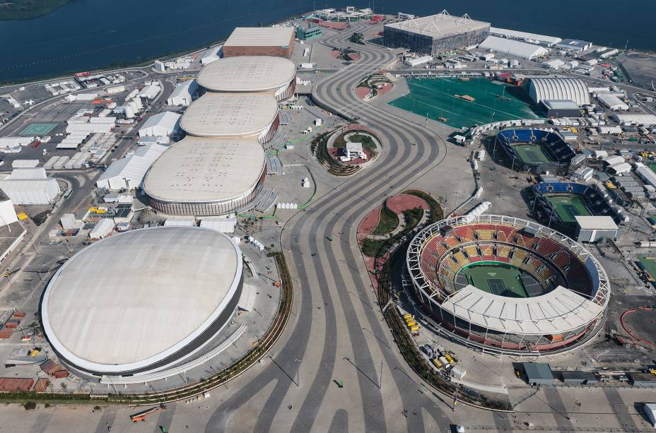 Vista aérea do Parque Olímpico no Rio de Janeiro (Yasuyoshi Chiba-AFP)